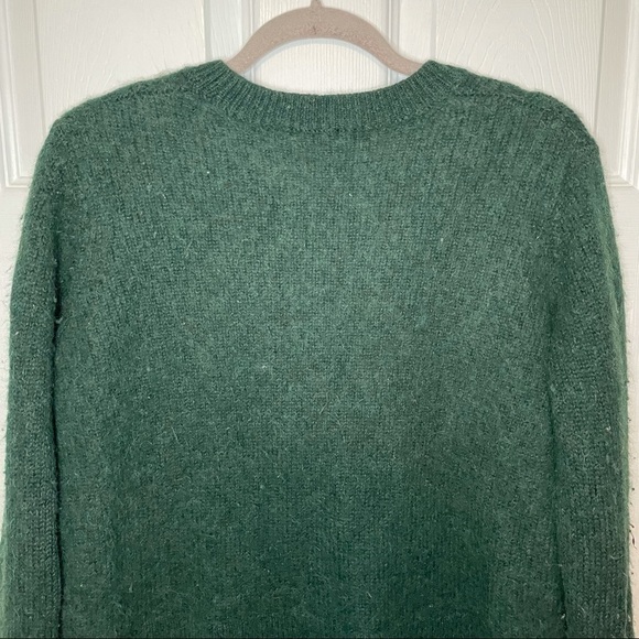 & Other Stories Wool Alpaca Green Cozy Crewneck Pullover Sweater Medium - Picture 4 of 6